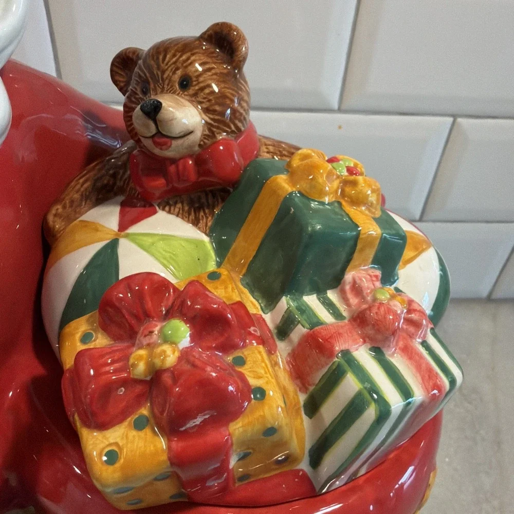 Vintage Rare1990's Bob Mackie Home Collection Santa Cookie Jar GW995